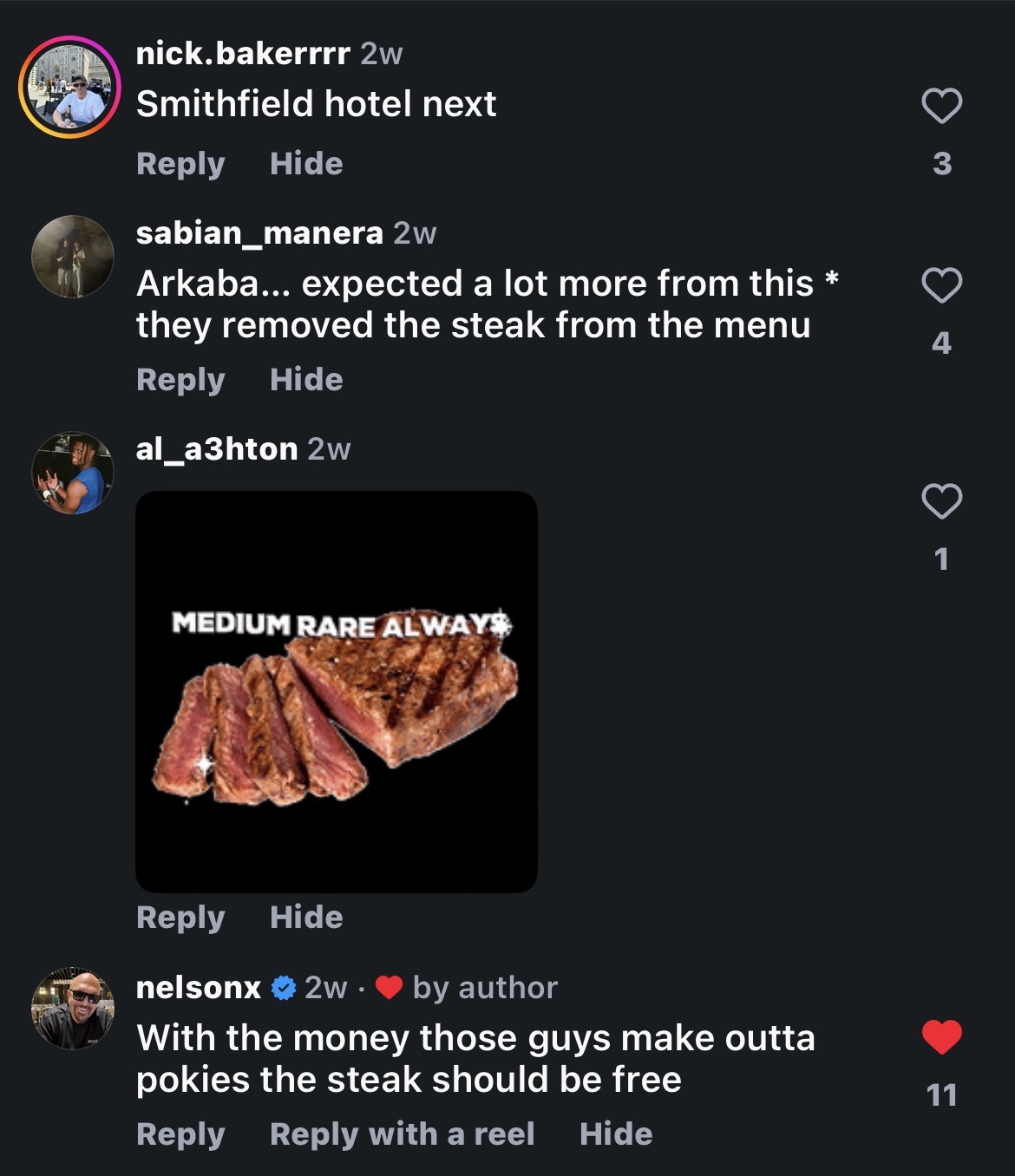 Arkaba comment evidence screenshot