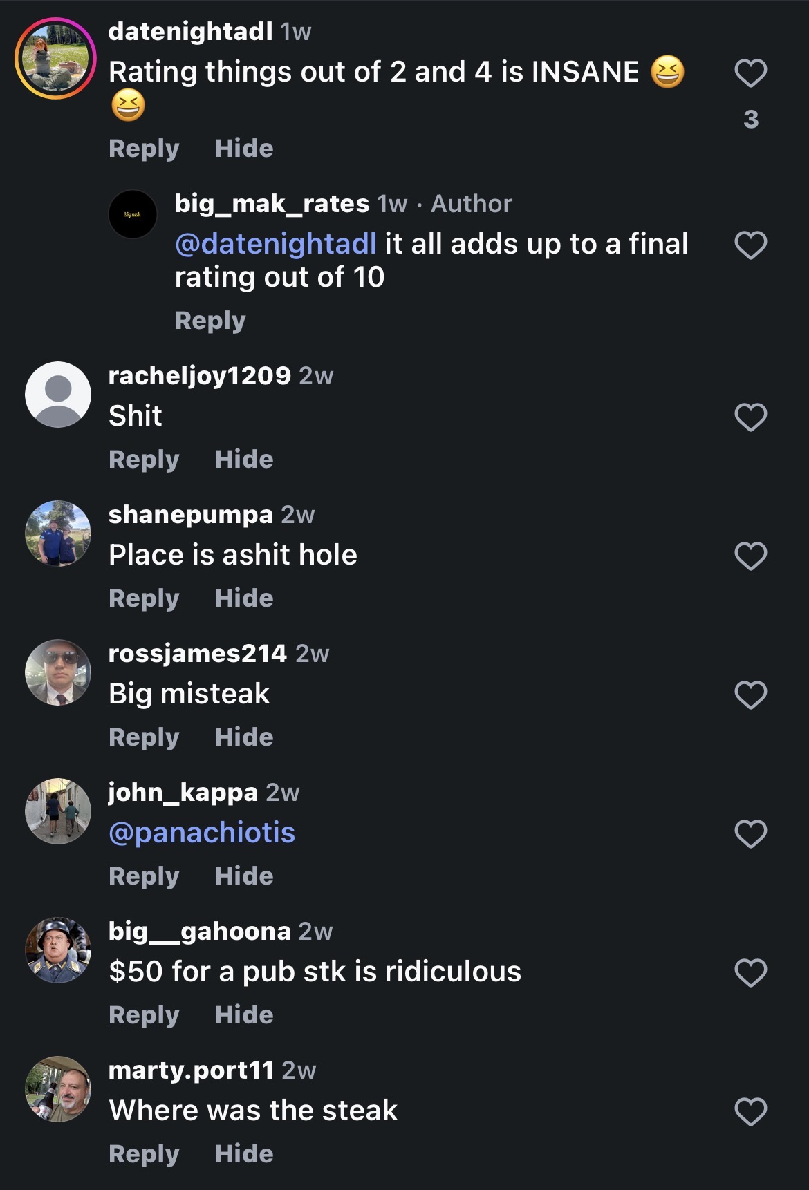 Arkaba comment evidence screenshot