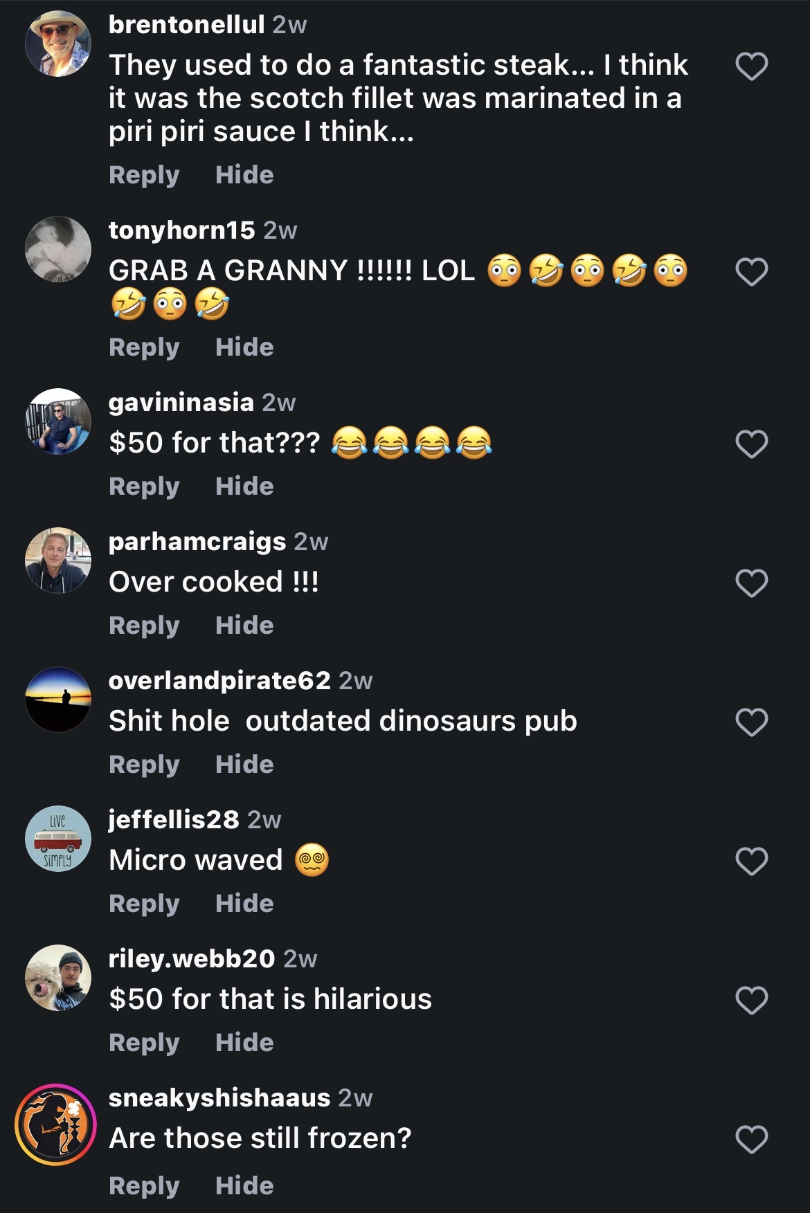 Arkaba comment evidence screenshot