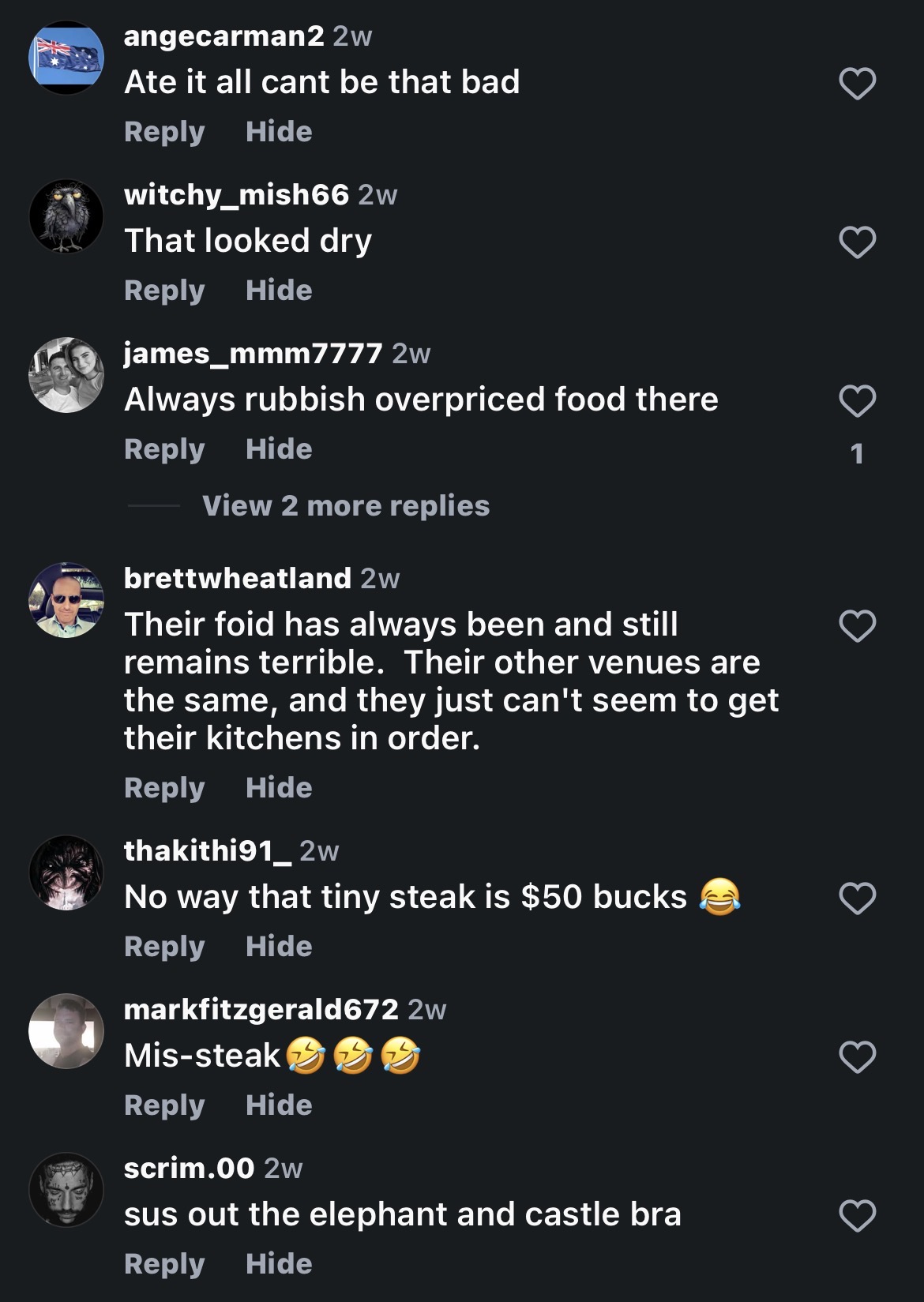 Arkaba comment evidence screenshot